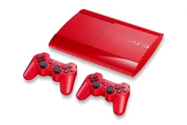 Игровая консоль Sony Playstation 3 super slim красная, 2 джойстика + 22 игры в Муроме
