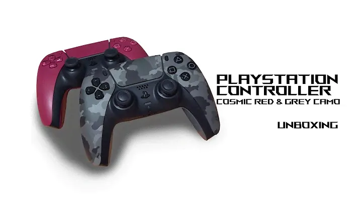 PlayStation 5 Dual Sense Cosmic Red and Grey Camouflage Controller Unboxing Video