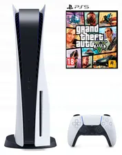Игровая приставка Sony PlayStation 5, 825 ГБ SSD, белый + игра GTA V